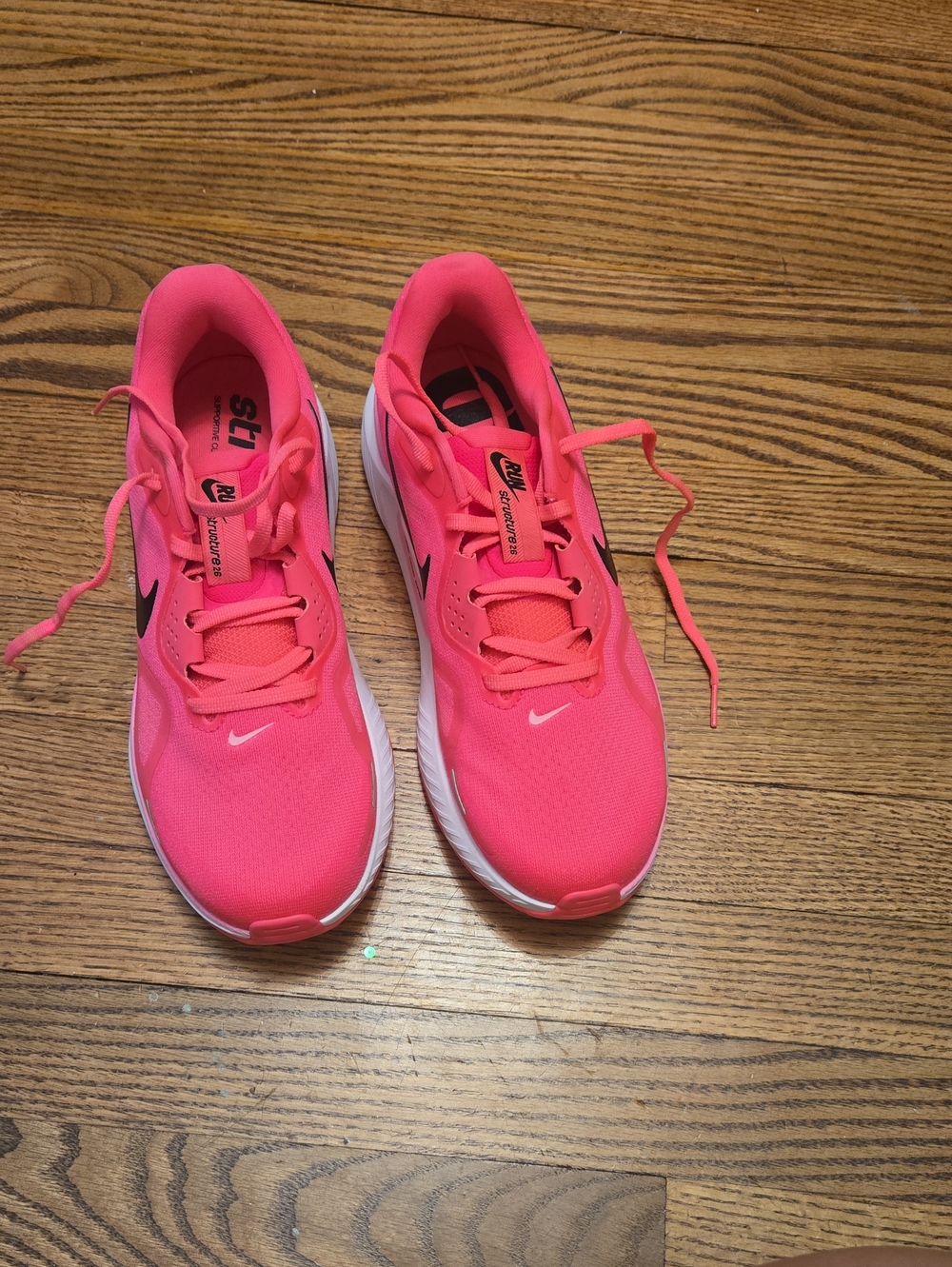 Nike Structure 26 Women's Road Running Shoes Hyper Pink Black-Pink Spell  NEW